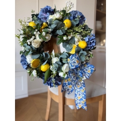 Wianek na drzwi Cytrynowe Santorini 45 cm